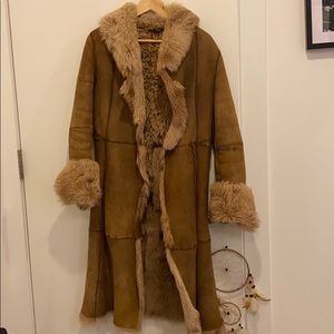 Andrew Marc Fur + Leather Coat
